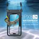 PEORSEFI [Up to 8.5" Waterproof Phone Pouch - 2 Pack Waterproof Phone Case for iPhone 16 15 14 Pro Max Galaxy S25 S24 Ultra, IPX8 Dry Bag with Lanyard for Beach Travel Essentials