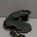 Mipukbay Reptiles Basking Platform Climbing Ramp Habitat, Turtle Habitat Reptiles Dock Resting Stone, Aquarium Ornament Rock for Lizard, Frogs, Newts (Large)