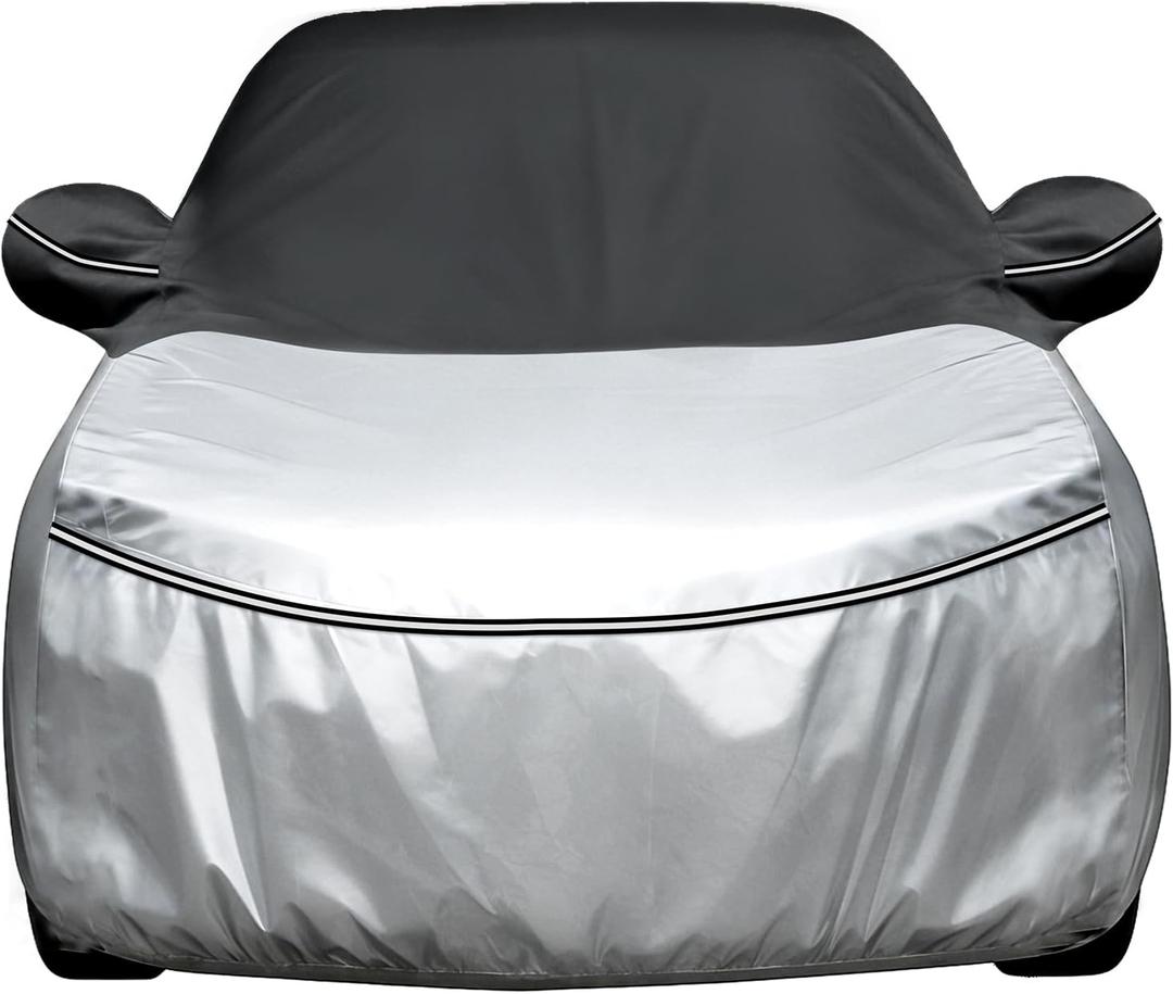 Cartist 420d Car Cover Fits for Toyota Corolla 2000-2025 2026, All Weather Car Covers Outdoor for Corolla Accessories, Waterproof, with Zipper & Reflective Safety Strips