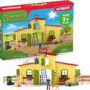 Schleich Farm World - 92PC Playset with Barn Animal Toys and Accessories - Realistic Barnyard Collection with Farmer, Cow, Pig, and Cat Figurines - for Imaginative Play - Kids 3+ | 42578, Current