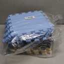 MQIAOHAM Children Puzzle Mat Play Mat Squares Play Mat Tiles Baby Mats For Floor Puzzle Mat Soft Play Mats Girl Playmat Carpet Interlocking Foam Floor Mats For Baby Blue Beige Grey 107110112 (871721cm)