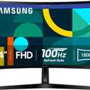 Samsung 24" Essential S3 (S36GD) Series FHD 1800R Curved Computer Monitor, 100Hz, Game Mode, Advanced Eye Comfort, HDMI and D-sub Ports, LS24D366GANXZA