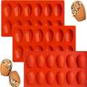 Madeleine Pans for Baking, 12-Cavity Non-Stick Silicone Madeleine Cookies Trays for Baking, 3Pcs Shell Shape Madeleine Mold Cake Pans (Mini(12-Cavity))