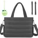 KUBYA Diaper Bag Tote, Puffer Diaper Tote Bags for Women Lightweight Travel Work Hospital Baby Bag Crossbody Mommy Bag