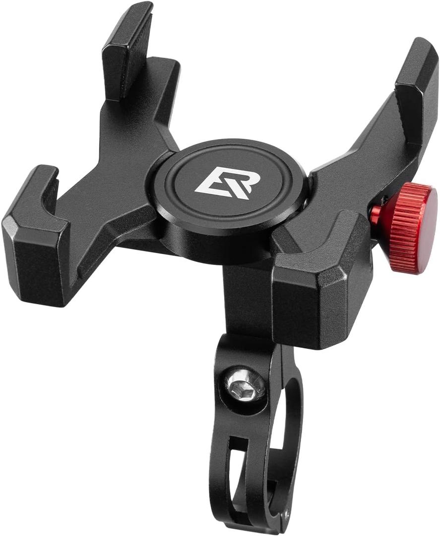 ROCKBROS Bike Phone Holder, Aluminum Bike Phone Mount Holder,Handlebar Mounted Cell Phone Holder for 4.7-7.1 Inch Phones Handlebar Mount