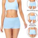 Migbean Boy Shorts Underwear for Women - Boxers for Women, Women's Cotton Underwear Boyshorts (M, Blue-5pack)