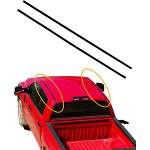 Roof Trim Molding (Pair), Roof Weatherstripping Seal, Compatible with 2007-2021 Toyota Tundra Crewmax 4 Doors (only), Replaces# 75552-0C060, 75551-0C060, Roof Top Drip Seal, Rubber Roof Weather Strip