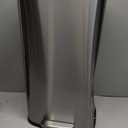 Amazon Basics Smudge Resistant Rectangular Trash Can With Soft-Close Foot Pedal, Brushed Stainless Steel, 30 litre/7.9 Gallon, Satin Nickel Finish, 13.8"L x 11.8"W x 25"H