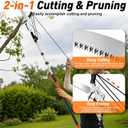 SISUPASSIE Upgraded Tree Trimmer, 26FT Heavy-Duty Pole Saw with High-Leverage Pulley Design, Extendable Tree Pruner for Yard, Garden, Patios
