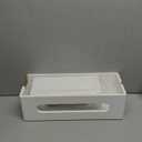 NATURE SUPPLIES Set of 2, Wood Cable Management Boxes, Large and Medium Cord Organizer to Hide Wires and Power Strips for TV, Desk, Computer, Router, Cable Storage and Home Office Organization, White