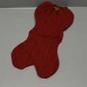 Dog Christmas Stocking, Large Bone Shape Knit Christmas Stockings for Dogs, Xmas Party Hanging Stocking for Fireplace Tree Gift Home Decoration (Red)