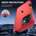 SunStory Magnetic for iPhone 16 Case with HD Screen Protector, Compatible with MagSafe, 3-Layer Heavy Duty Full-Body Cover, 3 in 1 Hybrid Protective Case for iPhone 16 6.1",Red