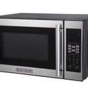 BLACK+DECKER 0.7 cu ft 700W Microwave Oven Black EM720CPN-P: Countertop, Small Dorm Microwave, Child Lock