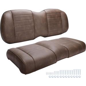 Roykaw Upgraded Luxury Golf Cart Front Seat Cushion, Include Bottom & Backrest Cushion with Plate, Compatible with EZGO TXT/RXV/RXV 2/Freedom Front Seat, Fuller Filling & More Comfortable Rebound