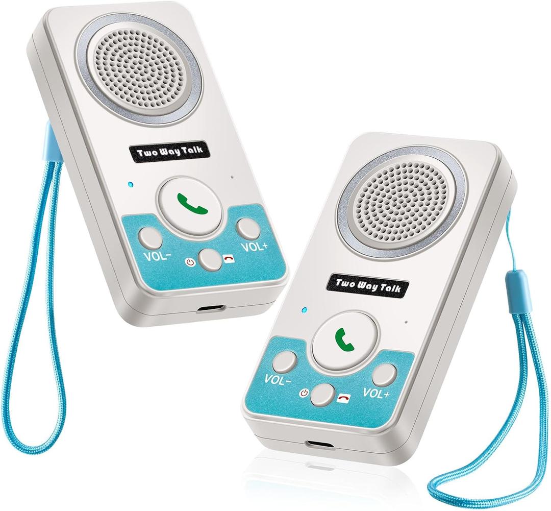 Intercoms Wireless for Home, 2 Way Audio Hands-Free Long Range Wireless Intercom System, 4 Ringtones 8 Volume Levels, Up to 10 Days Standby Intercom Syetem for House, Office, Classroom, White