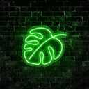 Monstera Leaf LED Neon Sign, Green Leaf Neon Sign, Plant Neon Sign, Neon Monstera, Green Aesthetic Neon Sign, Bedroom Neon Sign, Green Lover