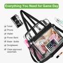 Oraben Clear Tote Bag Clear Bag Stadium Approved 12x6x12 Stadium Bag for Work, Sports Games, Gym