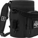 NATURE PIONEOR 128oz Tactical Water Bottle Pouch, Multi-Function Tactical Water Bottle Bag with Adjustable Shoulder Strap, Half/One Gallon Molle Strap Carrier Holder (Black)