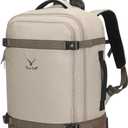 Hynes Eagle Rolling Backpack 42L Backpack with Wheels Airline Approved Carry on Luggage Laptop Travel Suitcase Bag for Women Men Khaki, Large