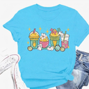 Easter Shirts for Women Happy Easter T-Shirt Cute Bunny Rabbit Print Tee Tops, Large