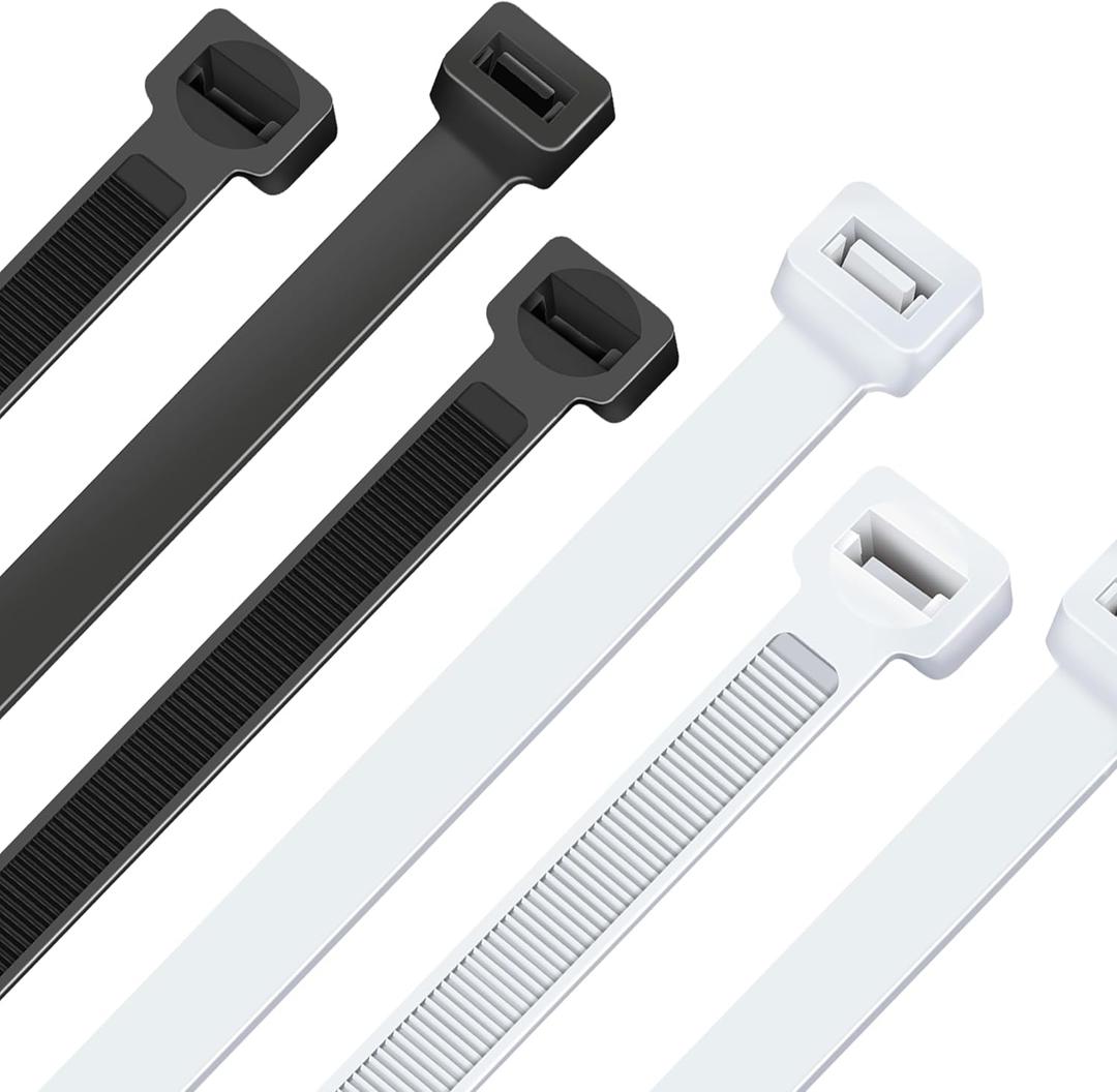 Strong Heavy Duty Zip Ties 14 Inch (600-Pack) -65LB Tensile Strength- Industrial Large Cable Ties for Outdoor Use, Long All-Weather Nylon Ties (Black)