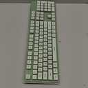 V3 Wireless Keyboard and Mouse with Single Backlit, Metal Panel, Bluetooth/2.4G Rechargeable Silent Keyboard and Mouse Combo Light up Full Size Cute Keyboards-Green