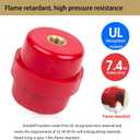 10" Copper Ground Bar Kit,900A Grounding Busbar Bar with UL Recognized SM40 Insulators Rated Uimp up to 7.4KV