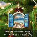 3 x Wooden Beach Ornaments for Christmas Tree 2025 - Beachy Ornaments, Beach Themed Gifts for Women Men - Ocean Gift, Beachy Gifts for Family, Friends - Coastal Nautical Holiday House Decor