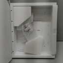 Bathroom Medicine Cabinet with Beveled Edge Mirrored Door 14 x 18 inch, Recessed or Surface Mount, with Adjustable Glass Shelves (Matt White)