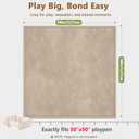 Baby Play Mat for Floor, 1.3'' Thick Memory Foam Tummy Time Mat - Super Soft Coral Velvet Nursery Rug with Non-Slip Backing, Crawling Rug for Toddlers/Infants, Yoga & Tatami Use, Oatmeal, 50''x50''