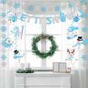 2 x Snowflake Party Decorations,Winter Wonderland Decorations Includes Let it Snow Banner,Snow Garland and Christmas Snowman Hanging Swirls, Let It Snow's Party Decorations for Indoor Winter Holiday