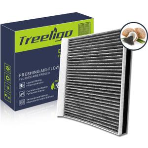 3 x Treeligo CF10735 Cabin Air Filter, Replacement for Genesis G70 G80 G90 GV70 GV80 2011 2012 2013 2014 Hyundai Equus Genesis/Kia K900 Stinger, w/Upgraded Coconut Shell Activated Charcoal