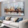 Yuaxker Abstract Wall Decor Modern City Painting Wall Art Colorful Wall Prints Aesthetic Pictures Canvas Painting for Living Room Bedroom Dining Room Office Home Decor Artwork  24x48 inch