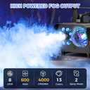Fog Machine, Smoke Machine with Disco Ball Lights, 600W and 4000CFM with 13-Color LED Effects, Wired And Wireless Remote Controls, Ideal for Indoor, Outdoor, Halloween, Wedding, and Parties