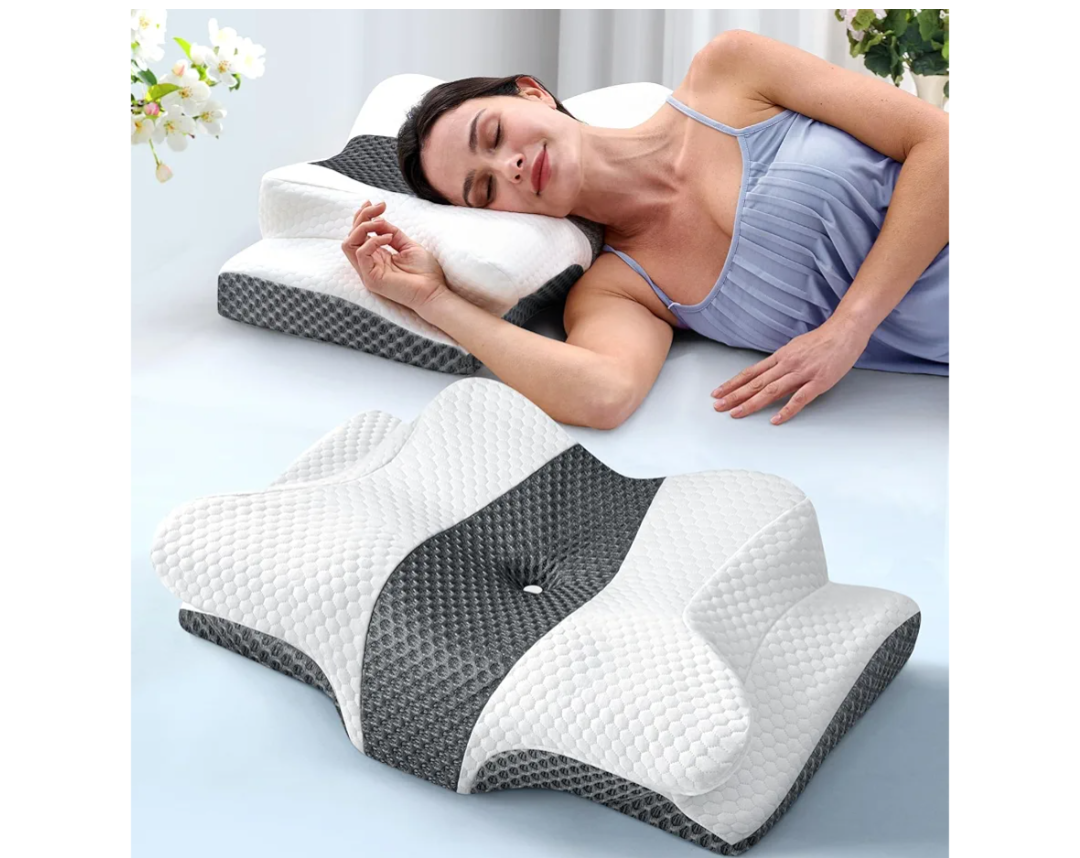 Sleep Doctor Approved Cervical Neck Pillow for Sleeping, Ergonomic Contour Side Sleeper Pillows for Adults, Cooling Orthopedic Pillow for Pain Relief Support, Memory Foam Pillows Back Stomach Sleepers