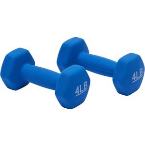 Amazon Basics Neoprene Dumbbell Hand Weights for Exercise and Muscle Toning, 4LB