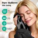 YFONG Real Mulberry Silk Bonnet, Double Layer Silk Lined Bonnet for Sleeping Women Men, Adjustable & Non-Slip Sleep Cap
