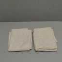 jinchan Beige Kitchen Curtains Linen Tier Curtains 45 Inches Farmhouse Cafe Curtain Light Filtering Flax Country Rustic Bathroom RV 2 Panels Crude