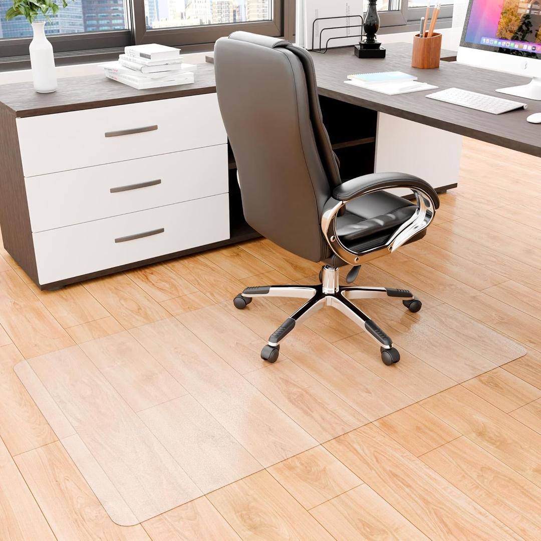 Chair Mat for Hard Floor, 36" x 60" Office Floor Mats for Rolling Chairs, Mats Easy Glide Desk Floor Protector (Rectangle)