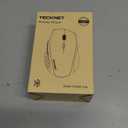 TECKNET Wireless Mouse (BT5.0/3.0 & 2.4G) Rechargeable 4800 DPI Silent USB A & Bluetooth Mouse 6 Buttons, Wide Compatibility - Pink