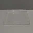 Extra Large Clear Acrylic Ottoman Tray with Cutout Handles 24x24 Inch Over-Sized King-Size Serving Tray Boot Organizer Decorative Tray for Living Room Bedroom,Bathroom and Kitchen Entryway