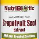 NutriBiotic Grapefruit Seed Extract Capsules 250 mg, 60 Count - Maximum Strength with Bioflavonoids, Expiration Date 12/28