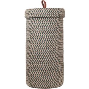 Toilet Paper Holder, Boho Decor Toilet Paper Storage Stand for Bathroom,Cotton Handmade Woven Paper Basket for Mega Roll,3 Rolls of Toilet Tissue Storage, Santa Green & Jute