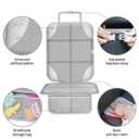 Meolsaek Car Seat Protector for Child Car Seat, Durable 600D Fabric Waterproof Car Seat Cover with Thick Pad Non-Slip BackingNo Imprints (Silver Gray-2pcs)