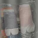 Fourluoo 6 Pairs Women's Flip Flop Socks Tabi Two Toe Split Polyester Cotton Breathable Crew Ankle Sandal Socks for Athletic Women