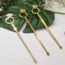 Set of 20 Diamond Ring Cocktail Stirrers Swizzle Stir Stick, Stirring Sticks Diamond Ring for Party& Festival Dcor (Gold Mirror)