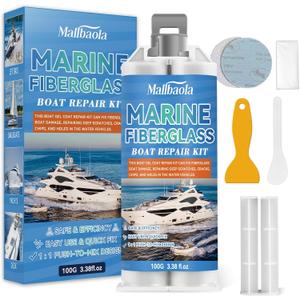 Marine Fiberglass Repair Kit, Boat Gelcoat Repair Kit (White, Pack of 1)