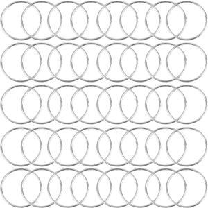 40Pcs Macrame Hoops Ring, BetterJonny 2 Inch Metal Craft Rings Hoops Silver Dream Catcher Rings Wreath Hoop Rings for Home Decorations DIY Crafts and Wall Hanging Crafts