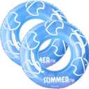 32" Pool Float for Adult-3 PCS Inflatable Pool Float Tube-Summer Swimming Raft for Adults Luau Pool Floats-Hawaiian Swimming Rings - Inflatable Tubes Floaties for Pool Party (Medium)