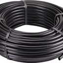 Raindrip 052020P 1/2-Inch Drip Irrigation Water Supply Tubing, For Garden Irrigation Drippers, Emitters, and Systems, Black Polyethylene, 200 FT